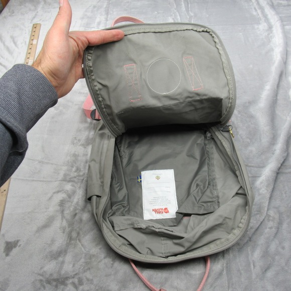 Fjallraven Kanken Backpack Grey Pink Mini Small Travel School Bag Work Lunch - Picture 5 of 12